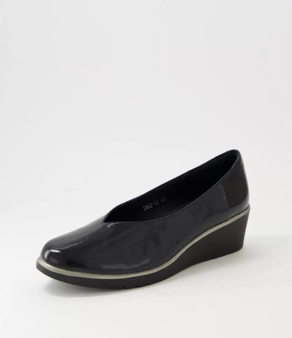 Women DJANGO & JULIETTE Wedges<Umme Black Patent Leather Wedge Heels