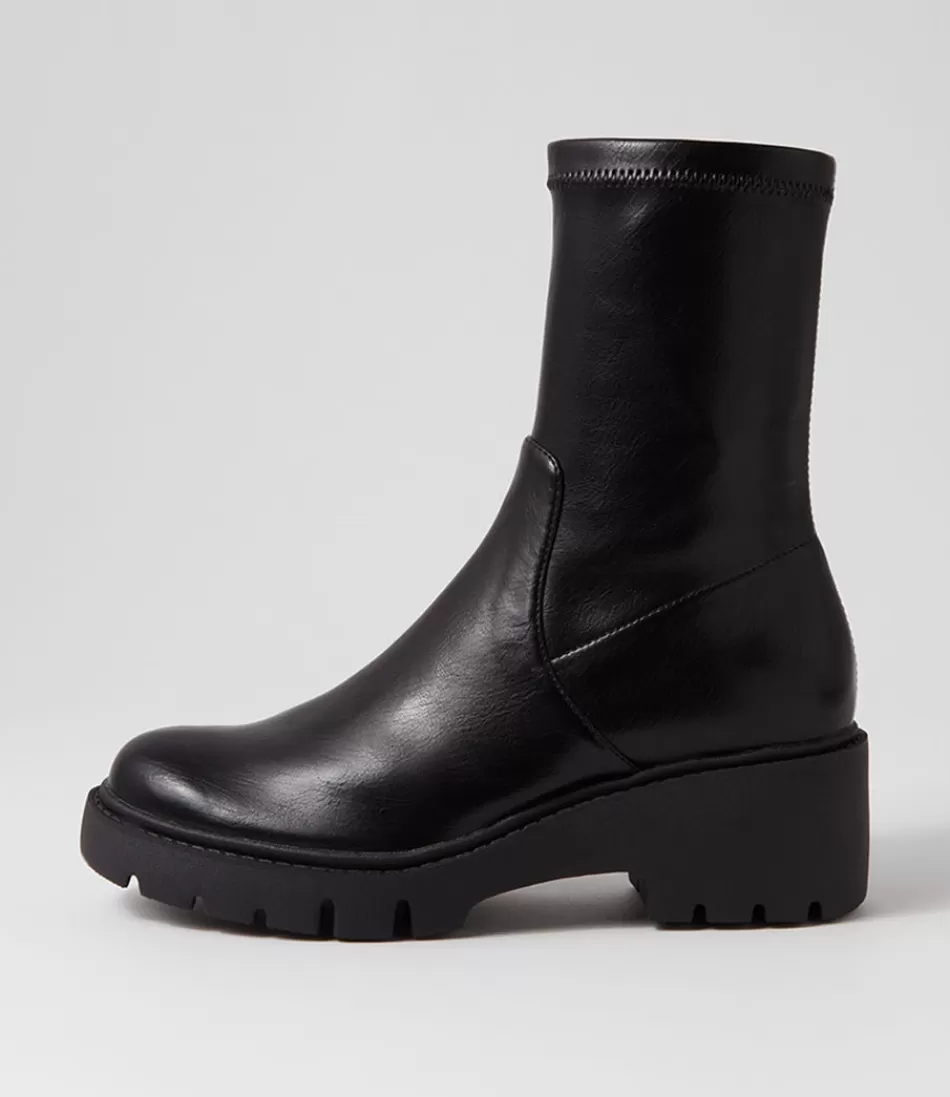 Women DJANGO & JULIETTE Boots<Urina Black Stretch Ankle Boots