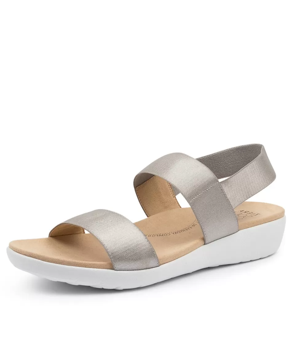 Women ZIERA Wedges<Usaid W Silver Elastic
