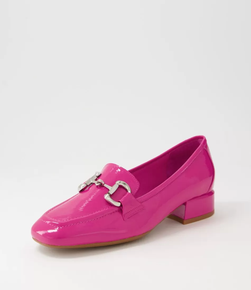 Women DJANGO & JULIETTE Loafers<Velam Fuchsia Patent Leather Heels