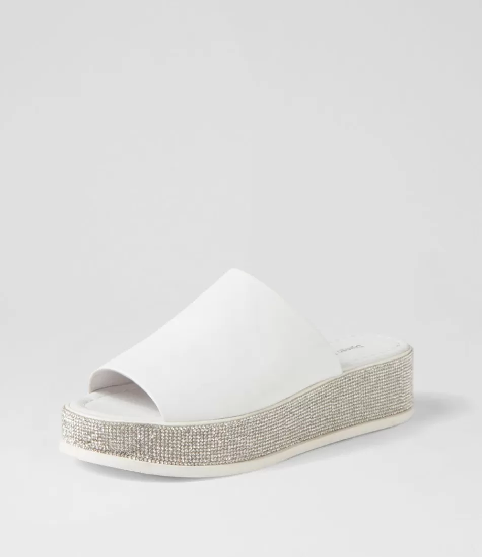 Women DJANGO & JULIETTE Sandals<Waidest White Leather Slides