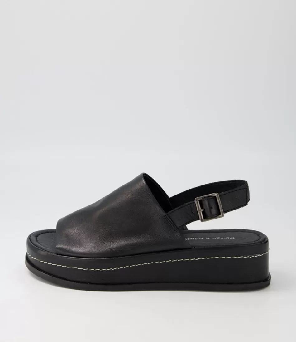 Women DJANGO & JULIETTE Sandals<Walsat Black Leather Sandals