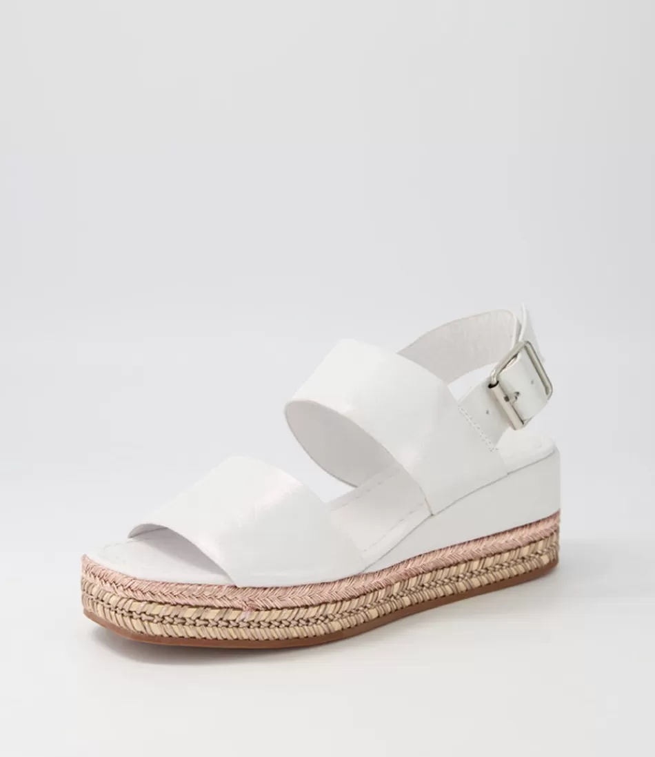 Women DJANGO & JULIETTE Espadrilles<Xabbie White Shimmer Leather Espadrilles