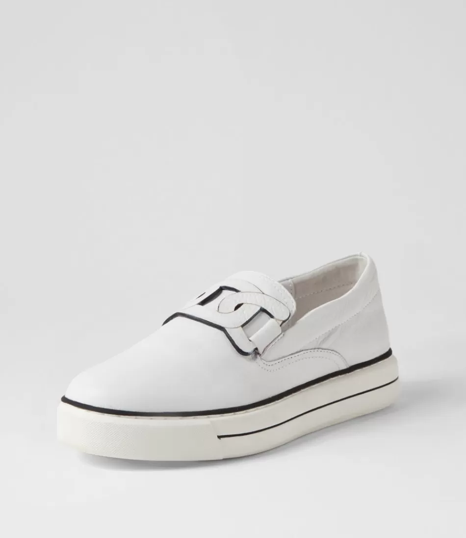 Women DJANGO & JULIETTE Sneakers<Yinnit White Black Leather Sneakers