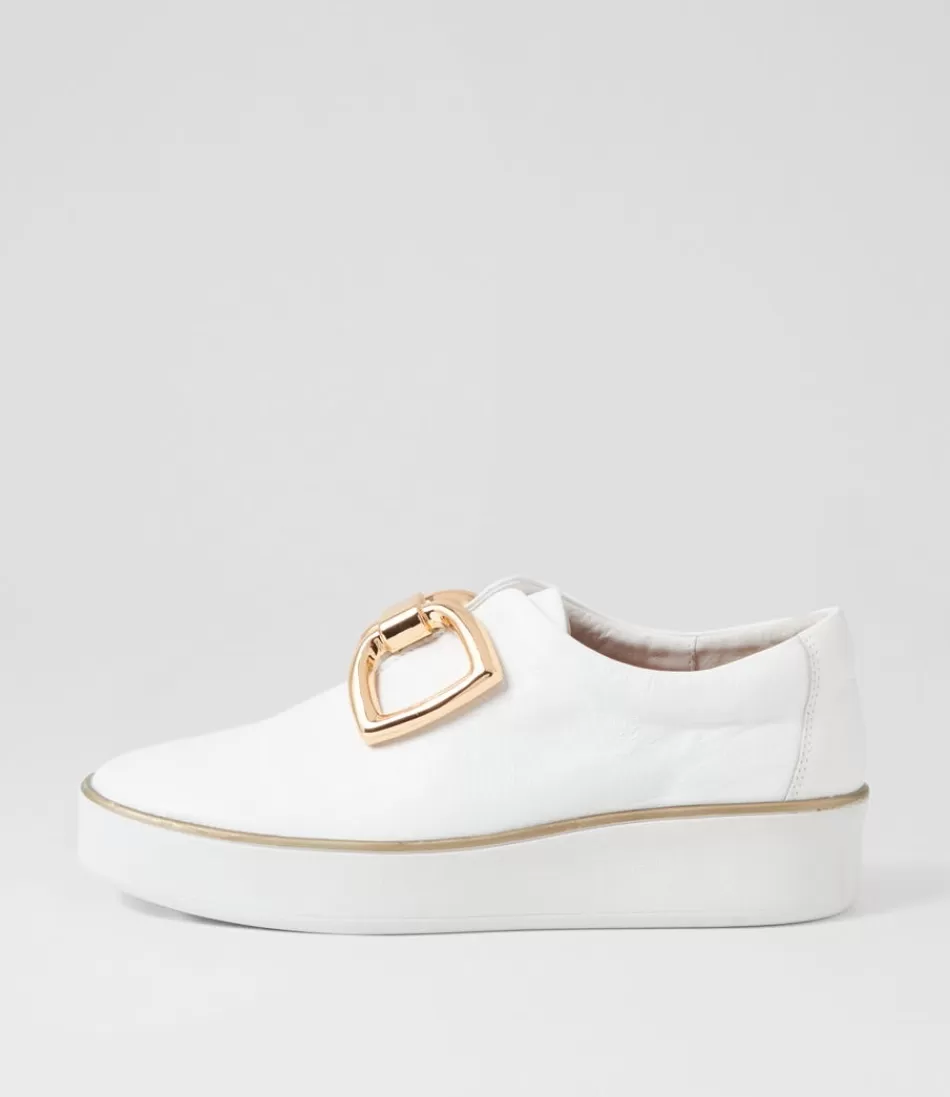 Women ZIERA Sneakers<Zeki W White Leather Sneakers