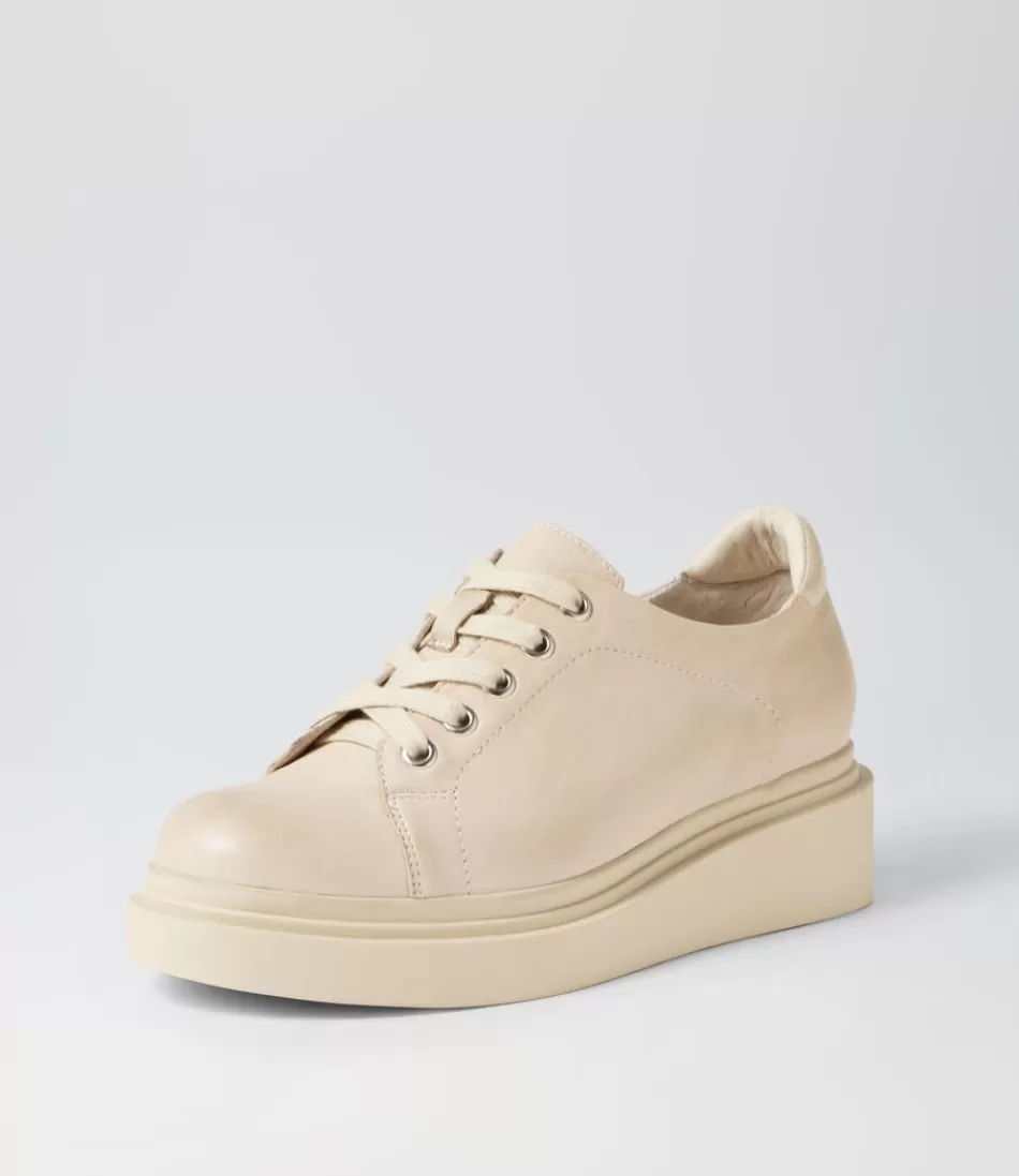Women TOP END Wedges<Zilyar Milk Leather Lace Up Flats